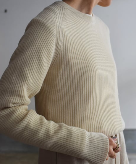 Nikki ESSENTIAL PIECES/CASHMERE SILK RIB CREWNECK