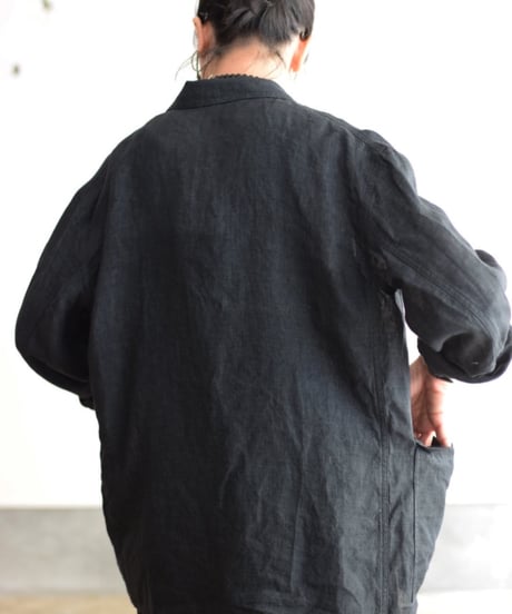 YLEVE/LINEN POPLIN JAKET