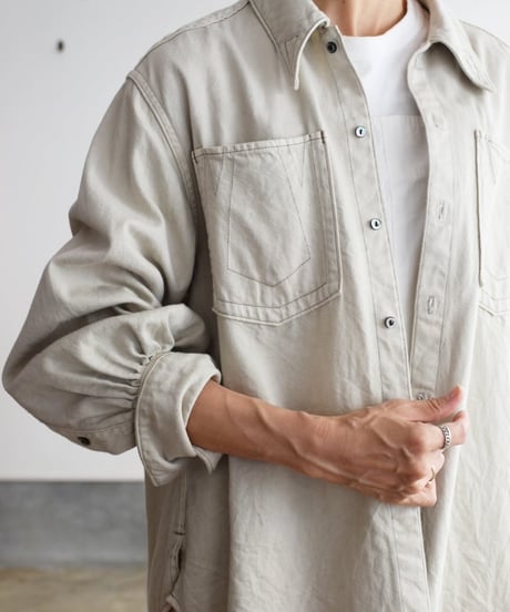 JOICEADDED/OVER SIZE DENIM SHIRT