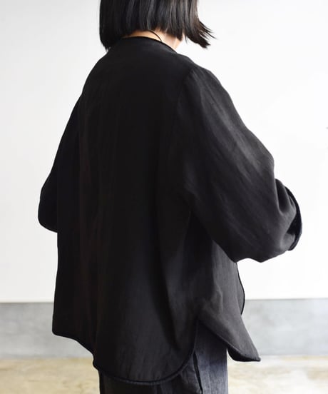 R&D.M.CO-DENSELY LINEN TRIMMING JAKET