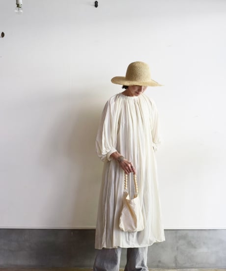R&D.M.CO/GARMENTDYE  LAWN SMOCK DRESS