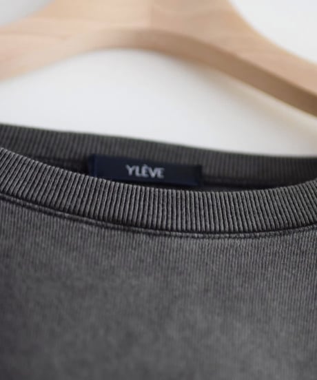 YLE'VE/COTTON PIGMENT DYE  LONG SLEEVE SHIRT