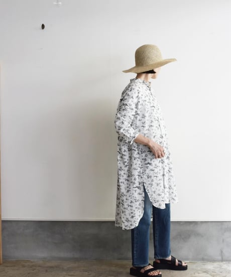R&D.M.CO/GARDEN STAND COLLAR LONG SHIRT
