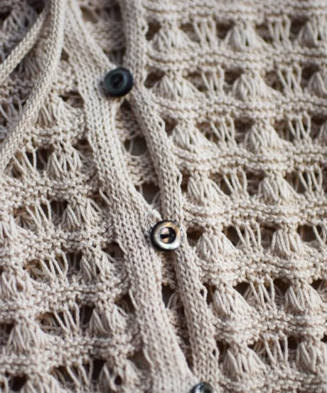 JOICEADDED/TRIANGLE PATTERN KNIT CARDIGAN