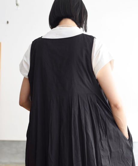 maison de soil/ORGANIC VOILE PLANE INVERTED PLEAT DRESS