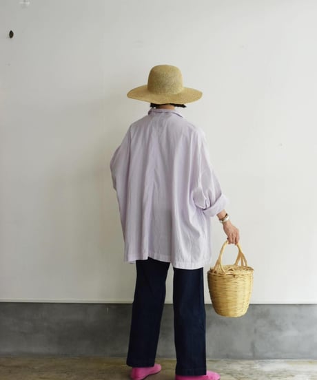 R&D.M.CO/GARMENT DYE OPEN COLLAR WORK JAKET