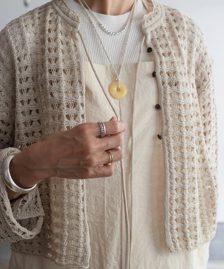 JOICEADDED/TRIANGLE PATTERN KNIT CARDIGAN