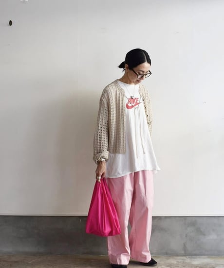 R&D.M.CO/GARMENT DYE TWILL COTTON RELAX GUM PANTS