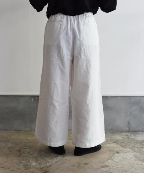maison de soil/LINEN DENIM EASY WIDE PANTS