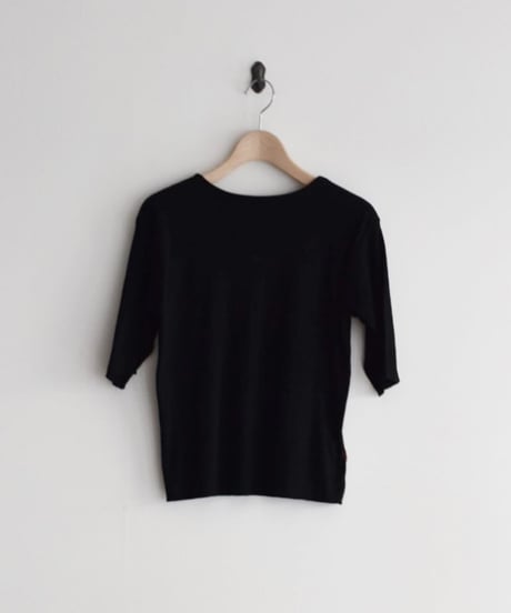 MEYAME/SOFT RIB HALF SLEEB TEE