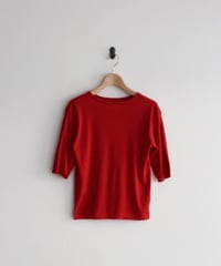 MEYAME/SOFT RIB HALF SLEEB TEE