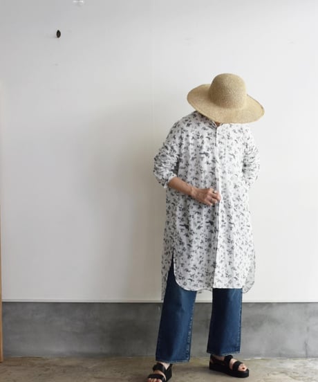R&D.M.CO/GARDEN STAND COLLAR LONG SHIRT