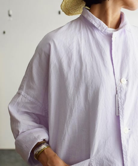 R&D.M.CO/GARMENT DYE OPEN COLLAR WORK JAKET