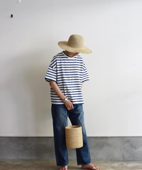 R&D.M.CO/BORDER KNITSEW T-SHIRT