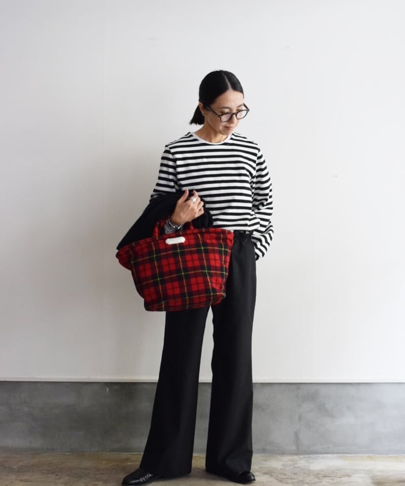R&D.M.CO/裏起毛BORDER B.B.GATHER SLEEVE | ALCOT R&D.M.CO/裏起毛BORDER B.B.GATHER SLEEVE | ALCOT
