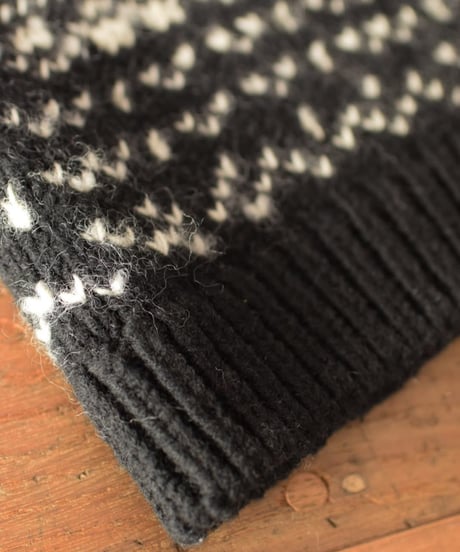 JoICEADDED/JACGUARD PATTERN KNITTED VEST