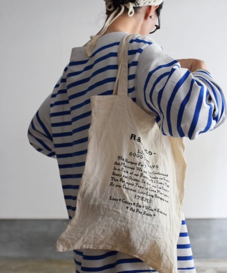 R＆Ｄ.M.CO/LINEN TOTE BAG