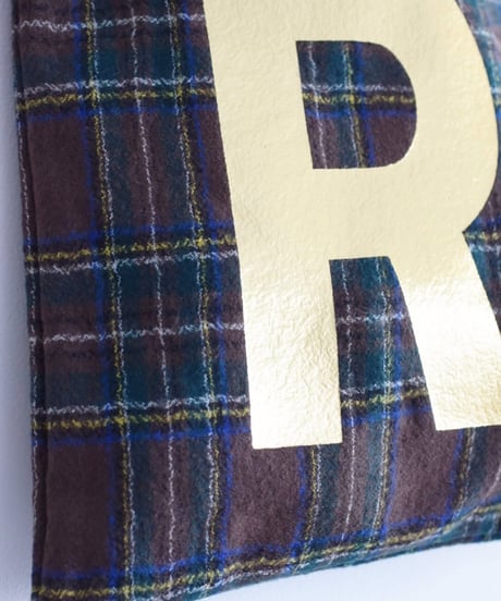 R&D.M.CO/WOOL TARTAN CHECK TOTE BAG
