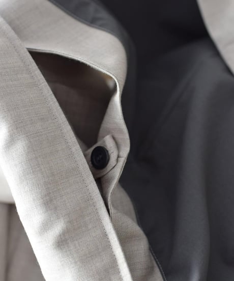 JOICEADDED/WOOL GABARDINE HALF COAT