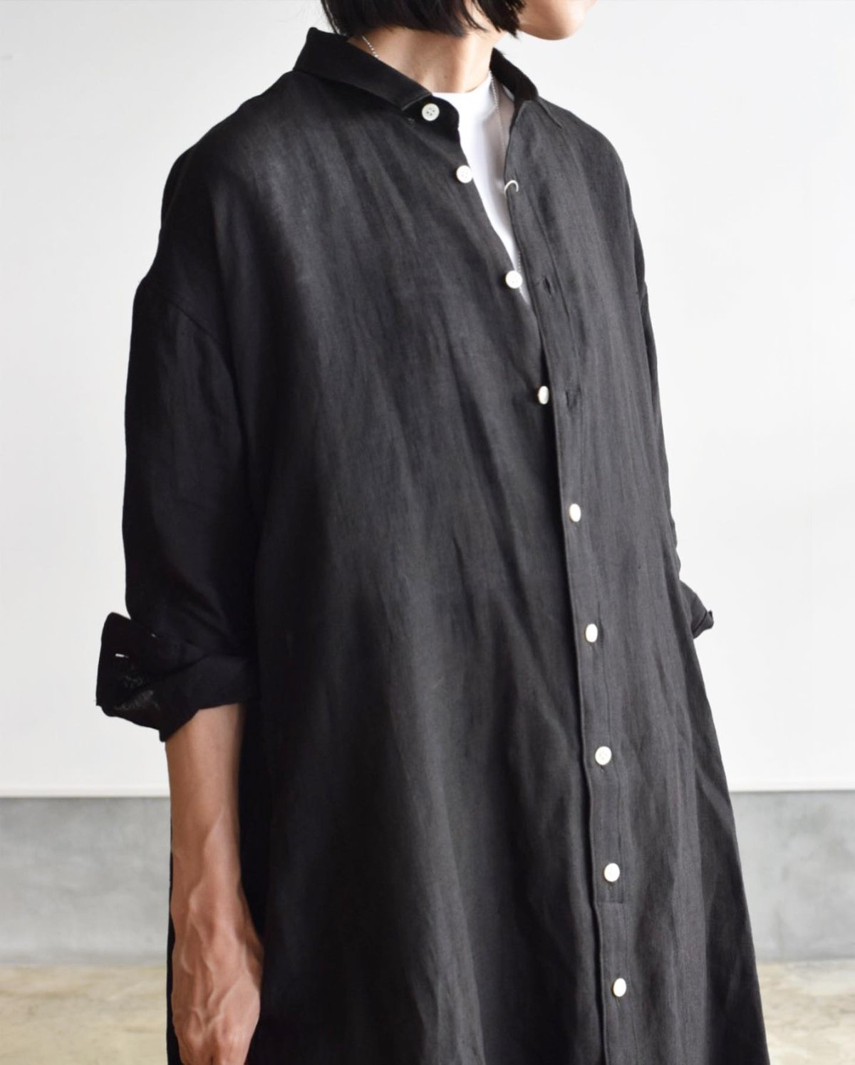 R&D.M.CO/DENSELY LINEN LONGSHIRT | ALCOT