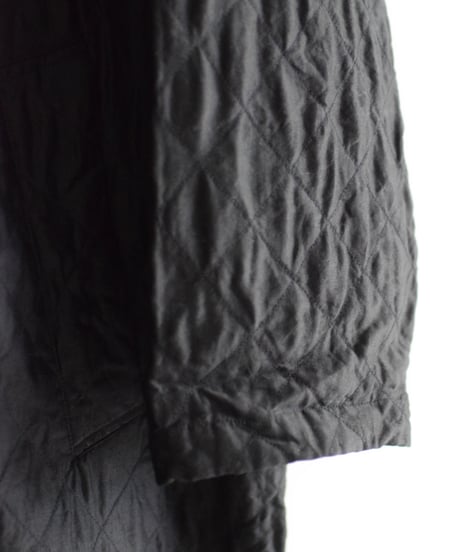 maison de soil/QUILTED HAND WOVEN COTTON SILK RAGLAN HALF COAT