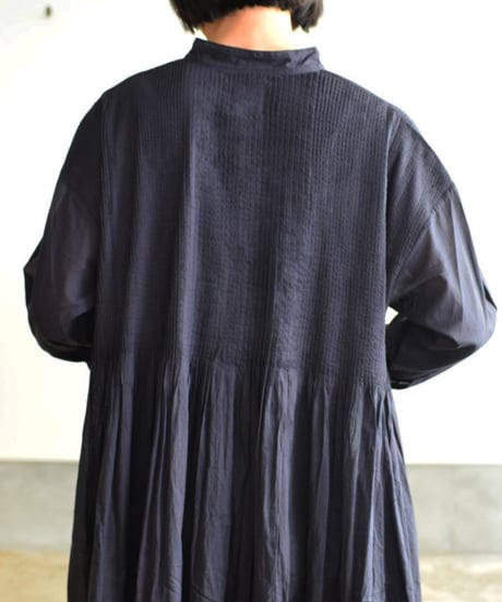 maison de soil/BANDED SHIRT DRESS