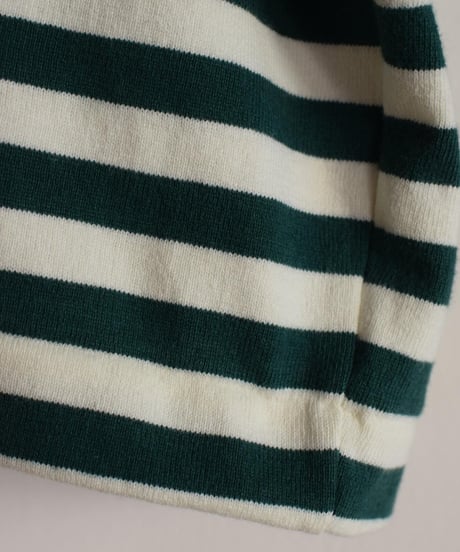 R&D.M.CO/裏起毛BORDER DROPSHOULDER SHIRT