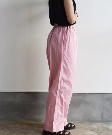 R&D.M.CO/GARMENT DYE TWILL COTTON RELAX GUM PANTS