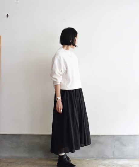 maison de soil/ORGANIC VOILE PLANE INVERTED PLEAT DRESS