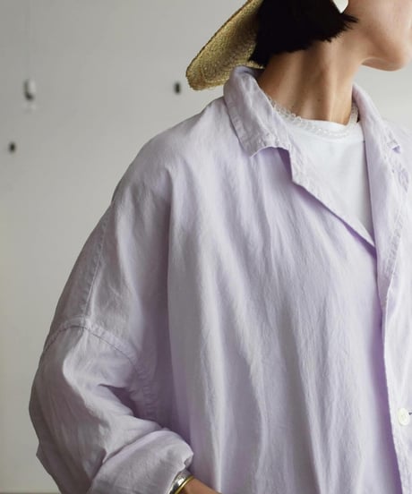 R&D.M.CO/GARMENT DYE OPEN COLLAR WORK JAKET