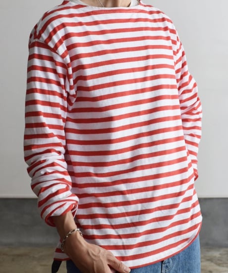 R&D.M.CO/ GAUZE BOAT NECK SHIRT