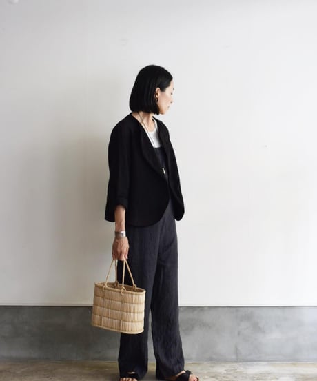 R&D.M.CO-DENSELY LINEN TRIMMING JAKET