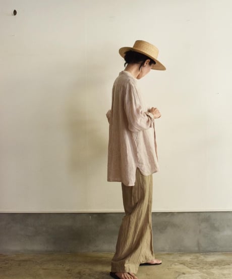 SALUE'/UNISEX BAND COLLAR SHIRT