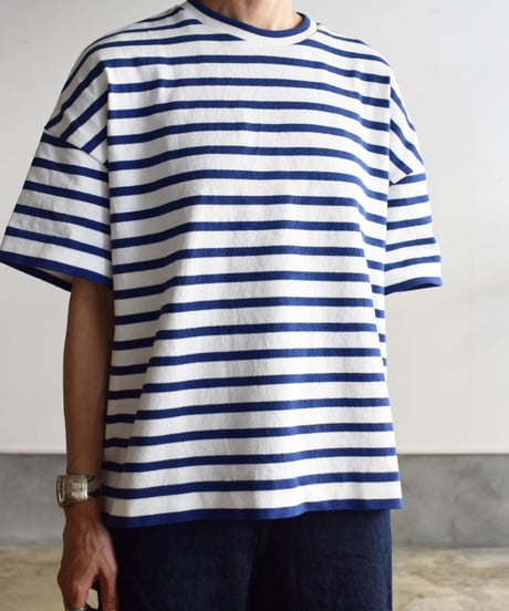 R&D.M.CO/BORDER KNITSEW T-SHIRT