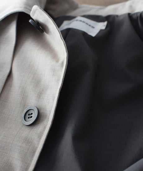 JOICEADDED/WOOL GABARDINE HALF COAT