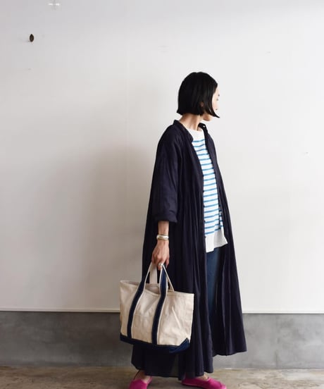 maison de soil/BANDED SHIRT DRESS