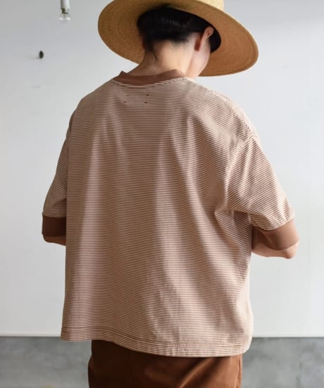 MEYAME/BORDER HALF SLEEVE TEE