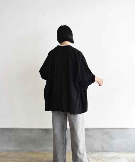 R&D.M.CO/GARMENT DYE OPEN COLLAR WORK JAKET