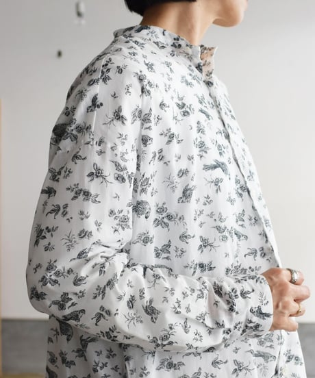 R&D.M.CO/GARDEN STAND COLLAR LONG SHIRT