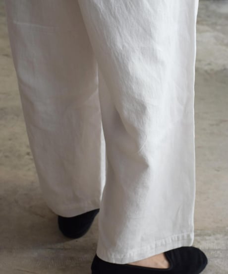 maison de soil/LINEN DENIM EASY WIDE PANTS