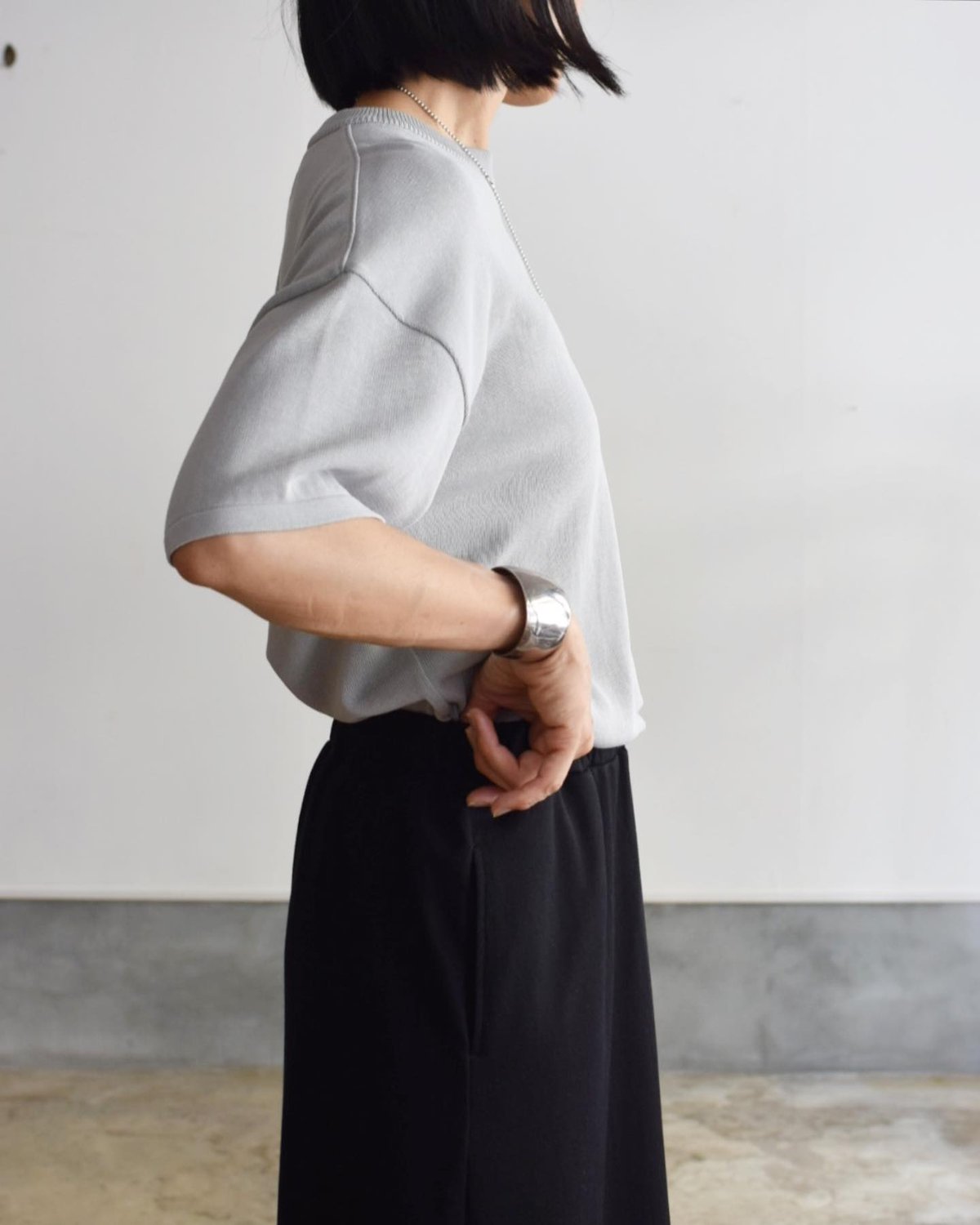 LIFFiL コットニーロングスカート COTTONY LONG SKIRT 黒 再入荷