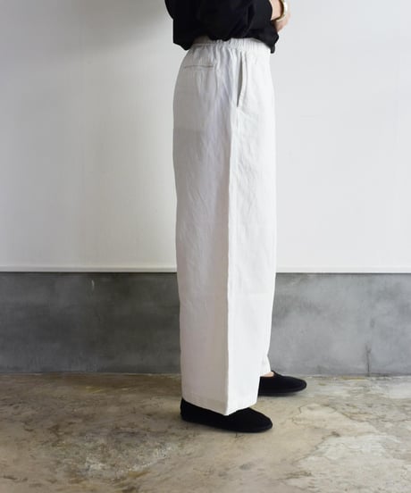 maison de soil/LINEN DENIM EASY WIDE PANTS