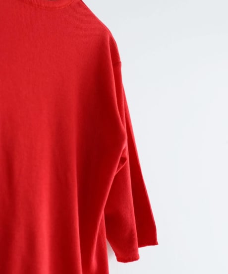 MEYAME/SOFT RIB HALF SLEEB TEE