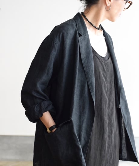 YLEVE/LINEN POPLIN JAKET