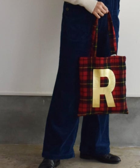 R&D.M.CO/WOOL TARTAN CHECK TOTE