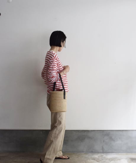 R&D.M.CO/ GAUZE BOAT NECK SHIRT