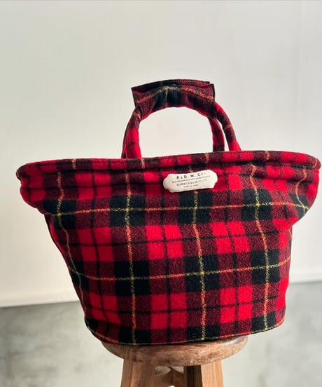R&D.M.CO/WOOL TARTAN CHECK MARCHE BAG
