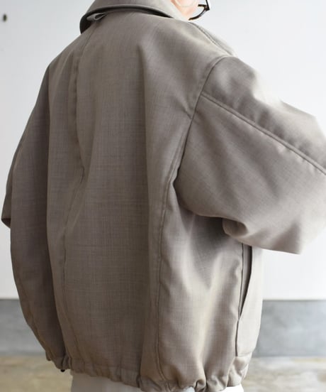 JOICEADDED/WOOL GABARDINE HALF COAT