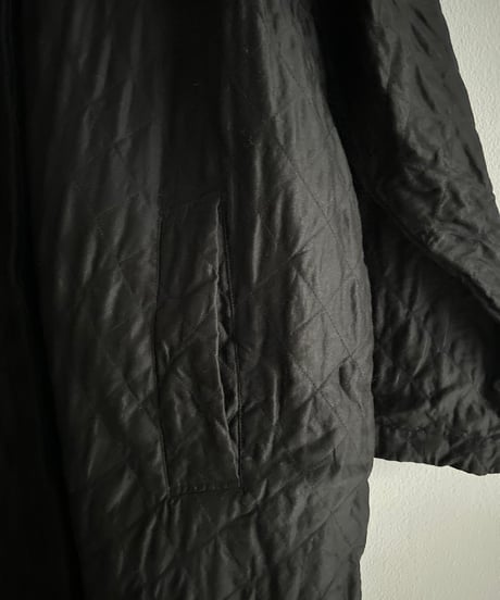 maison de soil/QUILTED HAND WOVEN COTTON SILK RAGLAN HALF COAT