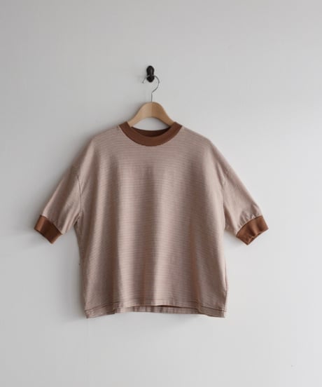 MEYAME/BORDER HALF SLEEVE TEE